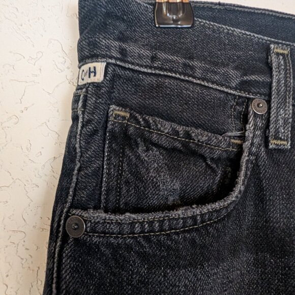 COH Vintage Liya High Rise Classic Fit Distressed Crop Jean, Dark Tempest - Picture 4 of 13